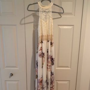 Venus High Neck Mesh with Floral print